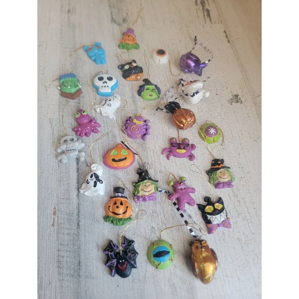 Halloween mini monster witch ornament‎ Xmas set pumpkin ghost